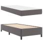 Preview: Bettrahmen mit Matratze Grau 90 x 200 cm Stoff
