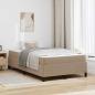 Preview: ARDEBO.de - Bettrahmen mit Matratze Cappuccino 120 x 190 cm Stoff