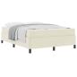 Preview: Bettrahmen mit Matratze Creme 140 x 190 cm Stoff