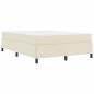 Preview: Bettrahmen mit Matratze Creme 140 x 190 cm Stoff