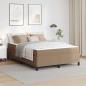 Preview: ARDEBO.de - Bettrahmen mit Matratze Cappuccino 140 x 200 cm Stoff