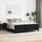 Preview: ARDEBO.de - Bettrahmen mit Matratze Schwarz 180 x 200 cm Stoff