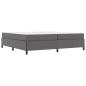 Preview: Bettrahmen mit Matratze Grau 200 x 200 cm Stoff