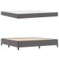 Preview: Bettrahmen mit Matratze Grau 200 x 200 cm Stoff