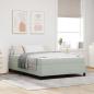 Preview: ARDEBO.de - Bettrahmen Hellgrau 140 x 200 cm Stoff