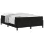 Preview: Bettrahmen Schwarz 160 x 200 cm Stoff