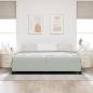 Preview: Bettrahmen Hellgrau 200 x 200 cm Stoff