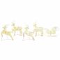 Preview: LED Rentiere 5 stk. 40 LEDs Gold 44 x 18 x 65,5 cm PET