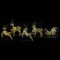 Preview: LED Rentiere 5 stk. 40 LEDs Gold 44 x 18 x 65,5 cm PET