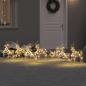 Preview: ARDEBO.de - LED Rentiere 7 Stk. Gold 44 x 18 x 65,5 cm PET 40 LEDs