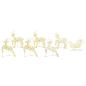 Preview: LED Rentiere 7 Stk. Gold 44 x 18 x 65,5 cm PET 40 LEDs