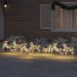 Preview: LED Rentiere 7 Stk. Gold 44 x 18 x 65,5 cm PET 40 LEDs
