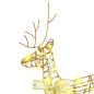 Preview: LED Rentiere 7 Stk. Gold 44 x 18 x 65,5 cm PET 40 LEDs