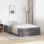 Preview: ARDEBO.de - Bettgestell mit Matratze Sonstiges 2 Stk. Grau PVC