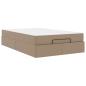 Preview: Bettgestell mit Matratze Sonstiges 2 Stk. Hellbraun PVC