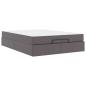 Preview: Bettgestell mit Matratze Sonstiges 2 Stk. Grau PVC
