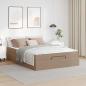 Preview: ARDEBO.de - Bettgestell mit Matratze Sonstiges 2 Stk. Hellbraun PVC