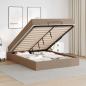 Preview: Bettgestell mit Matratze Sonstiges 2 Stk. Hellbraun PVC