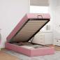 Preview: Bettgestell mit Matratze 2 Stk. Rosa Samt