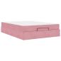 Preview: Bettgestell mit Matratze 2 Stk. Rosa Samt