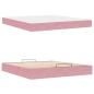 Preview: Bettgestell mit Matratze 2 Stk. Rosa Samt