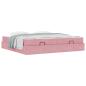Preview: Bettgestell mit Matratze 2 stk. Rosa Samt