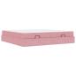Preview: Bettgestell mit Matratze 2 stk. Rosa Samt