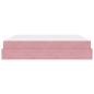 Preview: Bettgestell mit Matratze 2 stk. Rosa Samt
