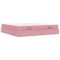 Preview: Bettgestell mit Matratze 2 stk. Rosa Samt