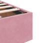 Preview: Bettgestell mit Matratze 2 stk. Rosa Samt
