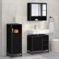 Preview: ARDEBO.de - Badezimmermöbel-Set 3 stk. Schwarz Eichen-Optik 65 x 33 x 60 cm