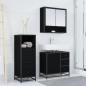 Preview: Badezimmermöbel-Set 3 stk. Schwarz Eichen-Optik 65 x 33 x 60 cm
