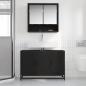 Preview: Badezimmermöbel-Set 2 stk. Schwarz Eichen-Optik 90 x 33 x 60 cm