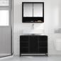 Preview: Badezimmermöbel-Set 2 stk. Schwarz Eichen-Optik 80 x 33 x 60 cm