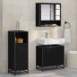 Preview: ARDEBO.de - Badezimmermöbel-Set 3 stk. Schwarz Eichen-Optik 65 x 33 x 60 cm