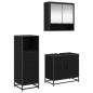 Preview: Badezimmermöbel-Set 3 stk. Schwarz Eichen-Optik 65 x 33 x 60 cm