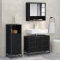 Preview: ARDEBO.de - Badezimmermöbel-Set 3 stk. Schwarz Eichen-Optik 80 x 33 x 60 cm