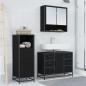 Preview: Badezimmermöbel-Set 3 stk. Schwarz Eichen-Optik 80 x 33 x 60 cm