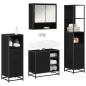 Preview: Badezimmermöbel-Set 4 stk. Schwarz Eichen-Optik 65 x 33 x 60 cm