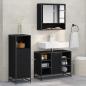 Preview: ARDEBO.de - Badezimmermöbel-Set 3 stk. Schwarz Eichen-Optik 80 x 33 x 60 cm