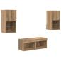 Preview: TV-Wandregale 4 Stk. Artisan-Eiche Holzwerkstoff