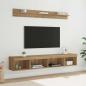 Preview: ARDEBO.de - TV-Wandregal-Set 5 Stk. Artisan-Eiche Holzwerkstoff