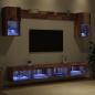 Preview: TV Wand Einheiten mit LED 6 stk. Altholz Holzwerkstoff