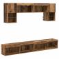 Preview: TV Wand Einheiten mit LED 6 stk. Altholz Holzwerkstoff