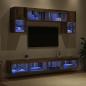 Preview: TV Wand Einheiten mit LED 6 stk. Altholz Holzwerkstoff