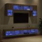 Preview: TV Wand Einheiten mit LED 6 Stk. Artisan-Eiche Holzwerkstoff