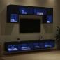 Preview: TV Wand Einheiten mit LED 6 stk. Schwarz Eichen-Optik