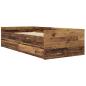 Preview: Bettrahmen Altholz 100 x 200 cm Massives Kiefernholz