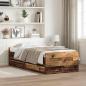 Preview: ARDEBO.de - Bettrahmen Altholz 90 x 200 cm Massives Kiefernholz