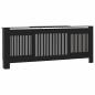 Preview: Heizkörperabdeckung 2 Stk. Schwarz 205 x 20,5 x 81,5 cm